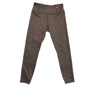 NWT Tahari Sport Snakeskin Brown Leggings Size Medium Waist 27” Shiny Leggings